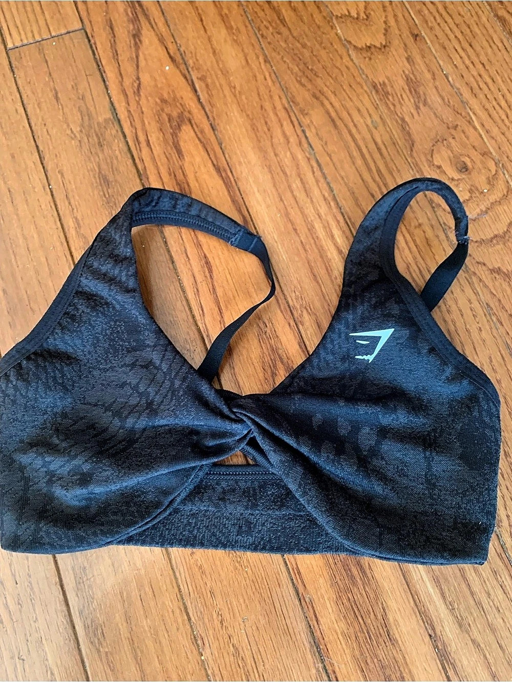 Gymshark Adapt Animal Seamless Twist Front Sports Bra Black Small